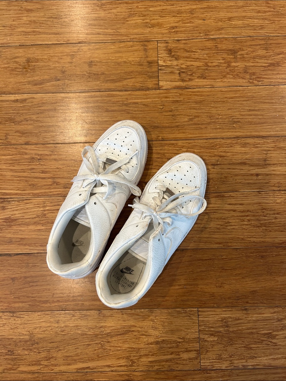 Nike Air Force 1 White Low-Top Leather Sneakers